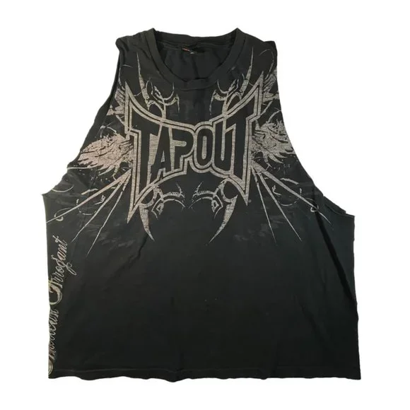 【Argue Culture】 loose sleevelessT-shirt Oversized Sleeveless Shirt for Men With Frayed Edges, Edgy